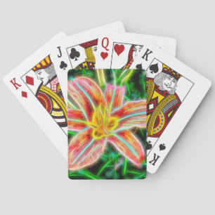 Elektrische Lilienspielkarten Spielkarten