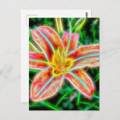 Elektrische Lily Flat Postkarte (Vorne/Hinten)