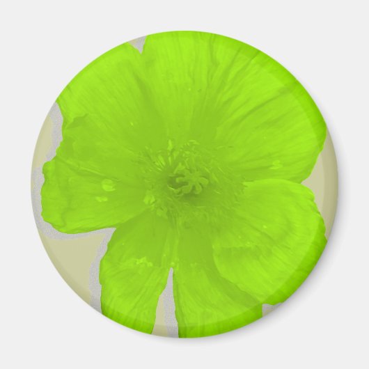 Elektrische Limon-/PopArt-Blume Magnet (Vorne)