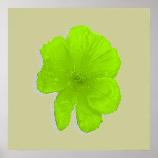 Elektrische Limon-/PopArt-Blume Poster (Vorne)