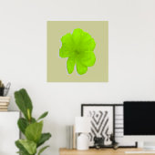 Elektrische Limon-/PopArt-Blume Poster (Heimbüro)