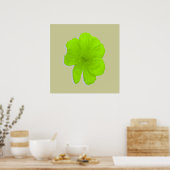Elektrische Limon-/PopArt-Blume Poster (Küche)