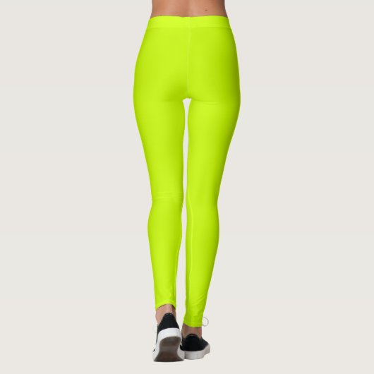 Elektrische Limone Solid-Farbe Leggings (Rückseite)