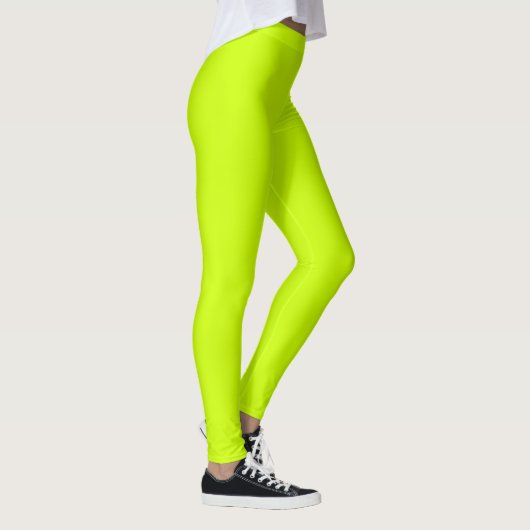Elektrische Limone Solid-Farbe Leggings (Rechts)
