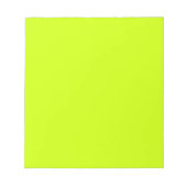 Elektrische Limone Solid-Farbe Notizblock (Vorderseite)