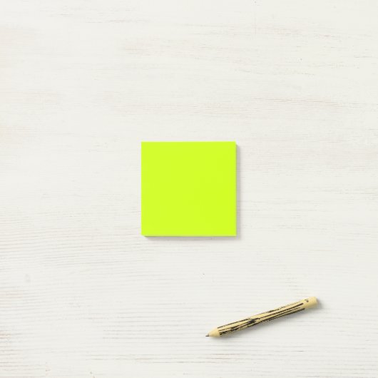 Elektrische Limone Solid-Farbe Post-it Klebezettel (Auf Schreibtisch)