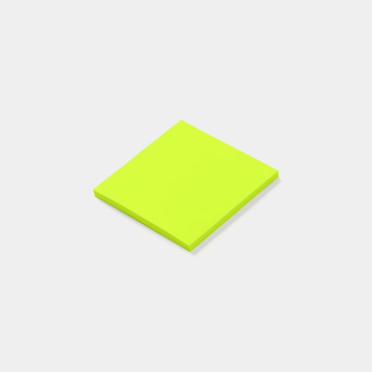 Elektrische Limone Solid-Farbe Post-it Klebezettel (angewinkelt)