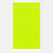 Elektrische Limone Solid-Schlichte Farbe Etiketten (Blatt)