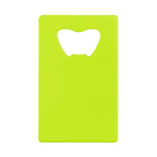 Elektrische Limone Solid-Schlichte Farbe Geldbeutel Flaschenöffner (Vorderseite)