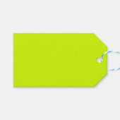 Elektrische Limone Solid-Schlichte Farbe Geschenkanhänger (Vorderseite (Horizontal))