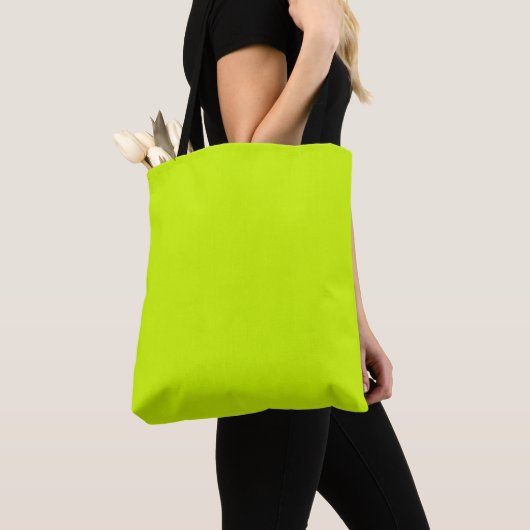 Elektrische Limone Solid-Schlichte Farbe Tasche (Von Nahem)