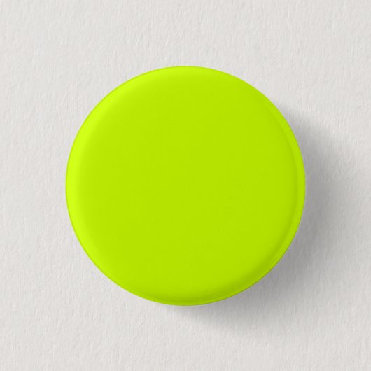 Elektrische Limone Vollfarbe Button (Vorderseite)