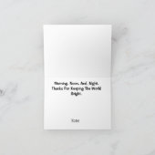 Elektrische Lineman All Weather Grußkarte Karte (Innenseite)