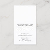 ELEKTRISCHE LOGO MODERNE GESCHÄFTSKARTE III VISITENKARTE (Rückseite)