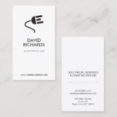 ELEKTRISCHE LOGO MODERNE GESCHÄFTSKARTE IV VISITENKARTE (Vorne/Hinten)