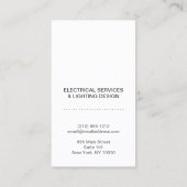 ELEKTRISCHE LOGO MODERNE GESCHÄFTSKARTE IV VISITENKARTE (Rückseite)