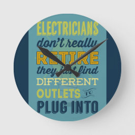 Elektrische Maschinen rereifen nicht wirklich Spaß Runde Wanduhr