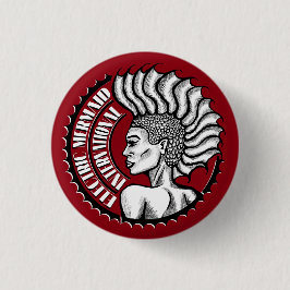 Elektrische Meerjungfrau-internationaler roter Button