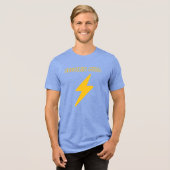 Elektrische Milch Blitz & Blau  Tri-Blend Shirt (Vorderseite voll)