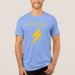 Elektrische Milch Blitz & Blau  Tri-Blend Shirt