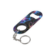 Elektrische Neon-Blume-Strahlung Mini Flaschenöffner (Rückseite Schrägansicht)