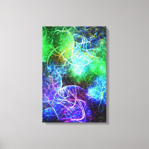 Elektrische Neon-Energie-Fraktal-Kunst Leinwanddruck