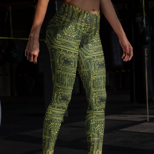 Elektrische Neon Gold Leggings - Cool