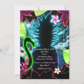 Elektrische Neonleuchten Ananas-Party Einladung (Rückseite)