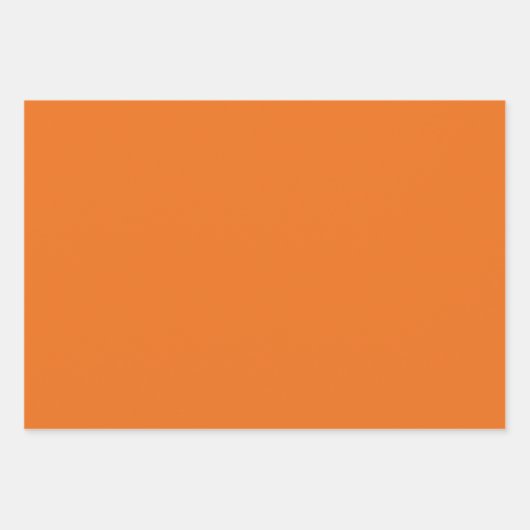 Elektrische Orangefarbene Festfarbe Geschenkpapier Set (Vorderseite 3)