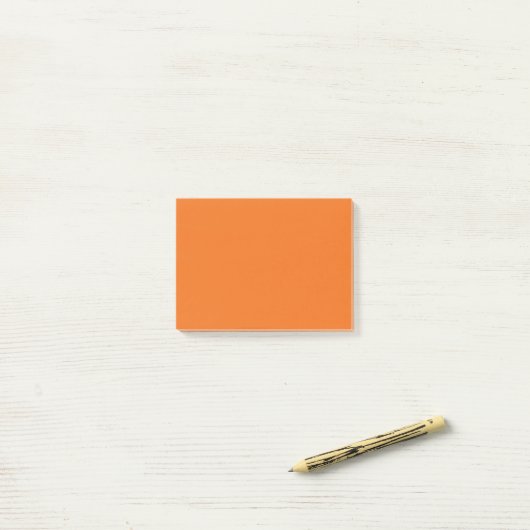 Elektrische Orangefarbene Festfarbe Post-it Klebezettel (Auf Schreibtisch)