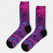Elektrische Orchideen-Marmor-Traum Socken (Linkes Detail)