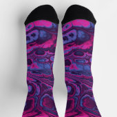 Elektrische Orchideen-Marmor-Traum Socken (Oben)