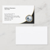 Elektrische Plug-Icon Electrician Business Card Visitenkarte (Vorne/Hinten)
