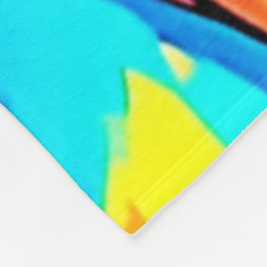 Elektrische Pop Kanine Art Fleecedecke (Ecke)