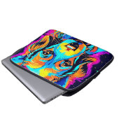 Elektrische Pop Kanine Art Laptopschutzhülle (Vorne Knopf)