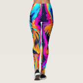 Elektrische Pop Kanine Art Leggings (Rückseite)