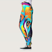 Elektrische Pop Kanine Art Leggings (Links)