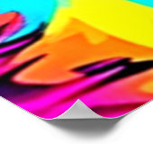 Elektrische Pop Kanine Art Poster (Ecke)