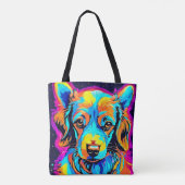Elektrische Pop Kanine Art Tasche (Rückseite)