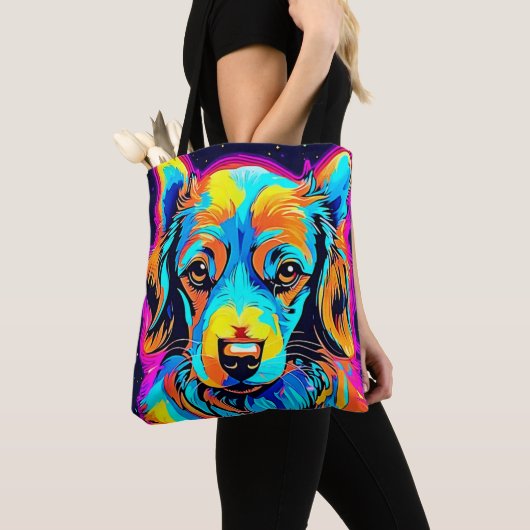 Elektrische Pop Kanine Art Tasche (Von Nahem)