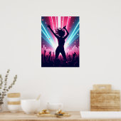Elektrische Pop-Vibes Poster (Küche)