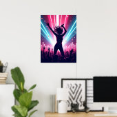 Elektrische Pop-Vibes Poster (Heimbüro)