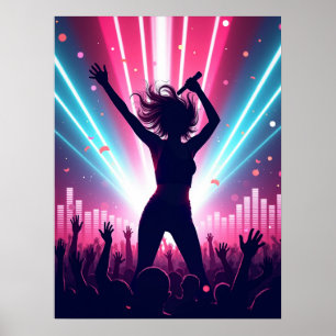 Elektrische Pop-Vibes Poster