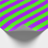 Elektrische Psychedelik Lila und Harlequin Green Geschenkpapier (Ecke)