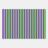 Elektrische Psychedelik Lila und Harlequin Green Geschenkpapier Set (Vorderseite)