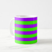 Elektrische Psychedelik Lila und Harlequin Green Kaffeetasse (Vorderseite Links)