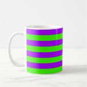 Elektrische Psychedelik Lila und Harlequin Green Kaffeetasse (Links)