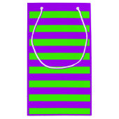 Elektrische Psychedelik Lila und Harlequin Green Kleine Geschenktüte (Rückseite)