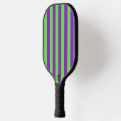 Elektrische Psychedelik Lila und Harlequin Green Pickleball Schläger (Links)