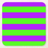 Elektrische Psychedelik Lila und Harlequin Green Rechteckiger Pappuntersetzer (Vorderseite)